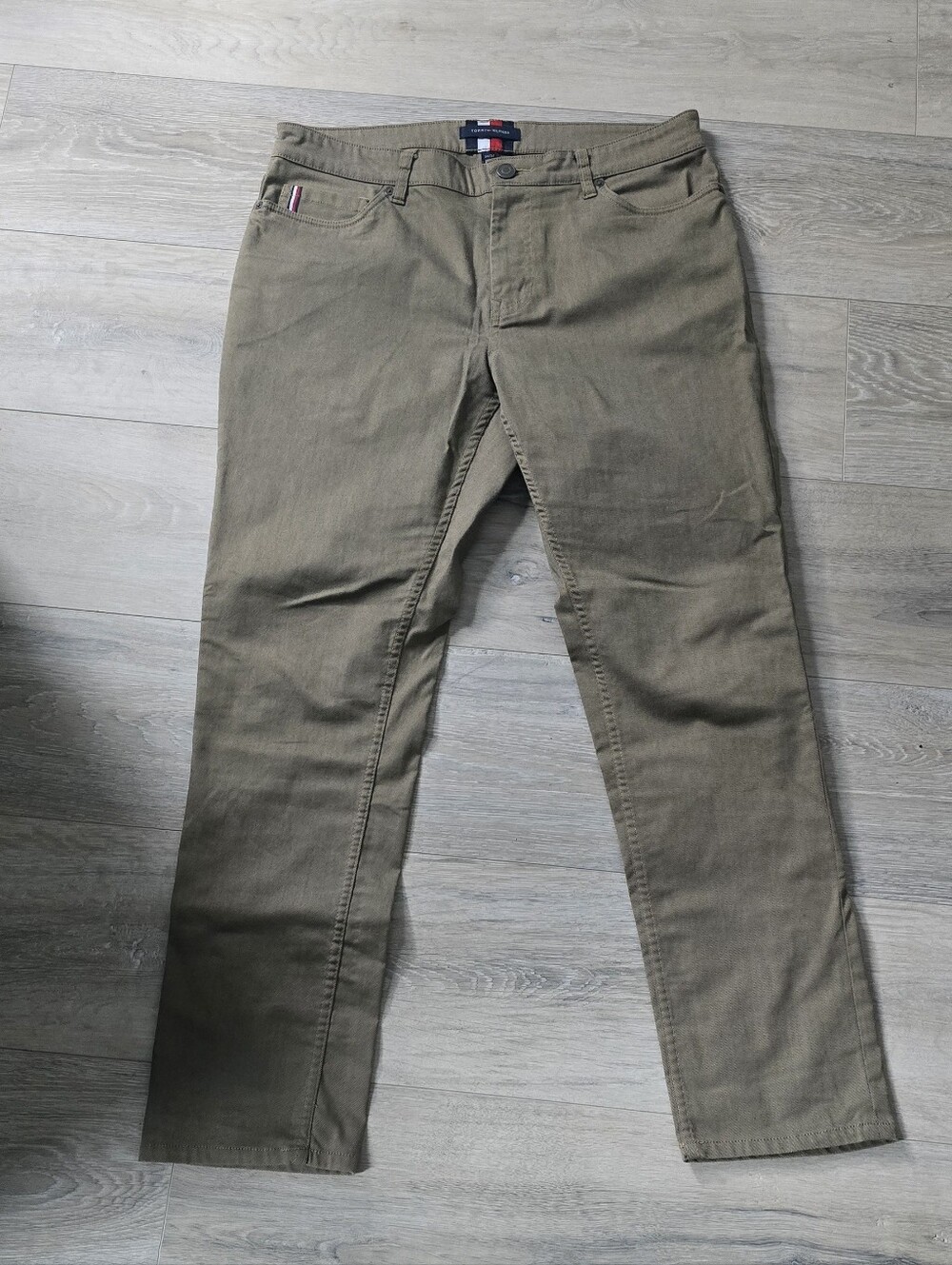 Tommy Hilfiger Slim Fit Olive/Tan Jeans
